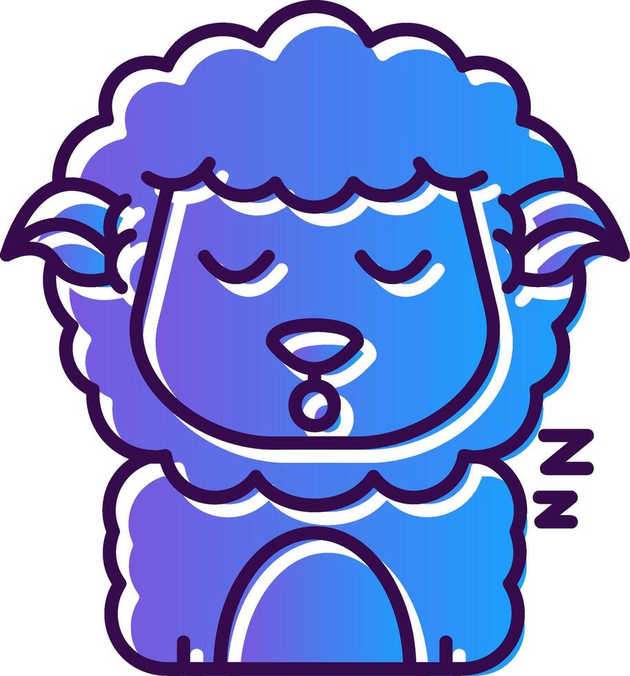 Sleep Gradient Filled Icon vector