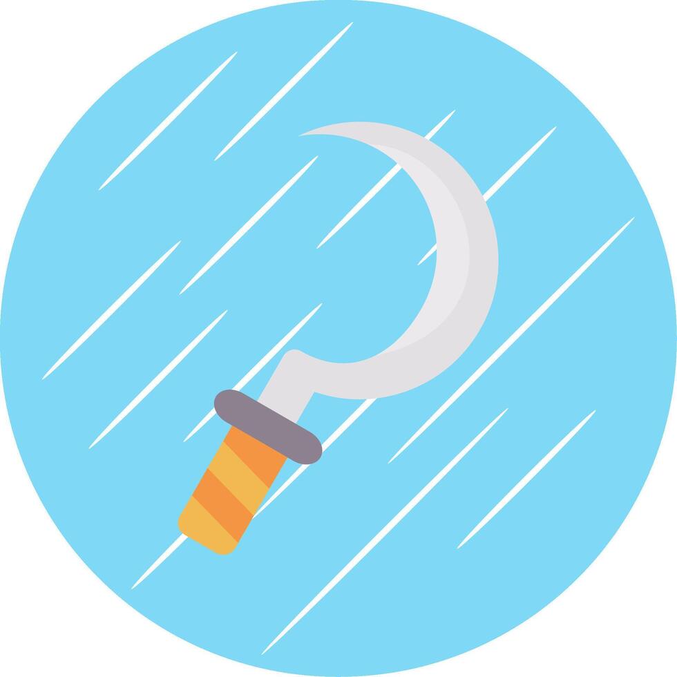 Sickle Flat Blue Circle Icon vector
