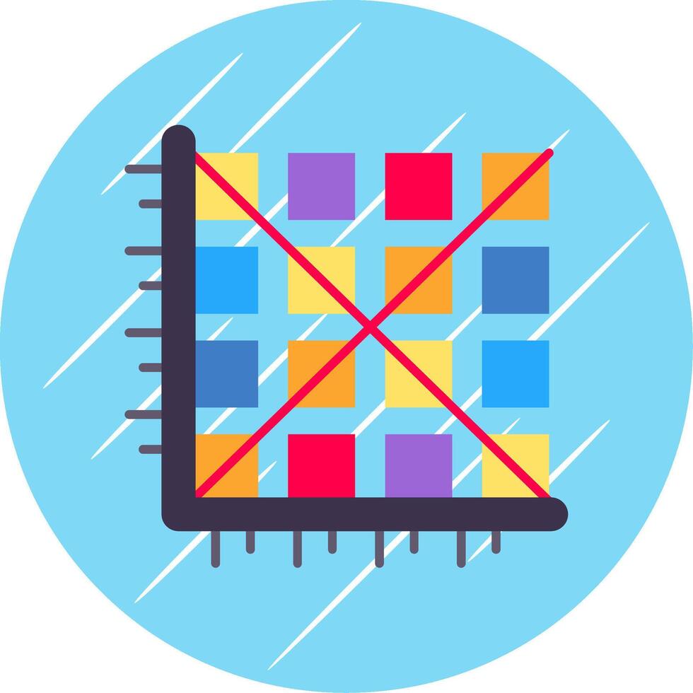 Matrix Flat Blue Circle Icon vector