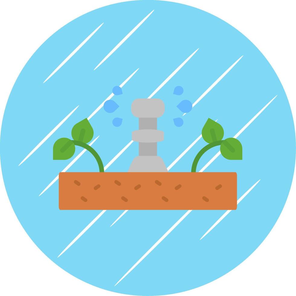 Irrigation Flat Blue Circle Icon vector