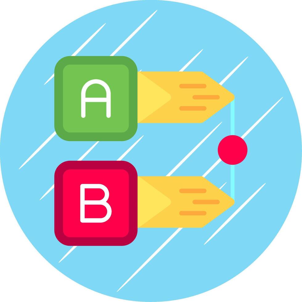 Diagram Flat Blue Circle Icon vector
