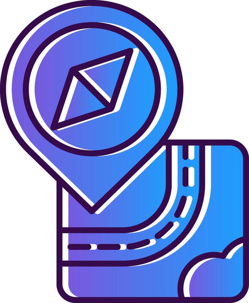 Navigation Gradient Filled Icon vector