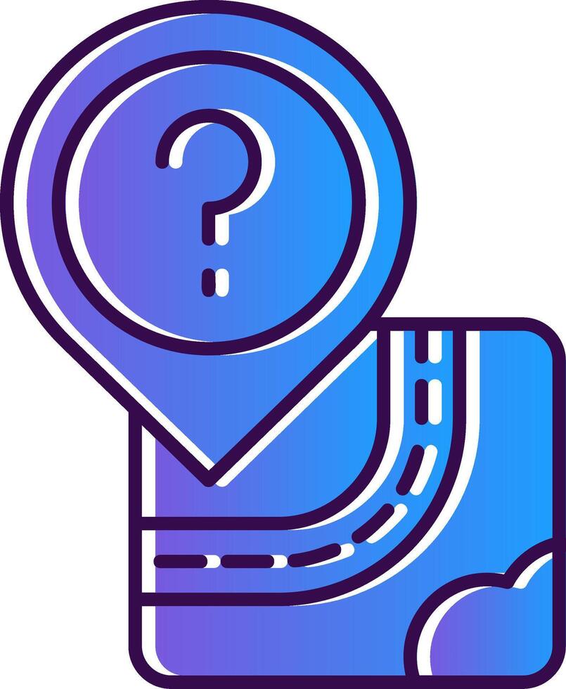 Question Gradient Filled Icon vector