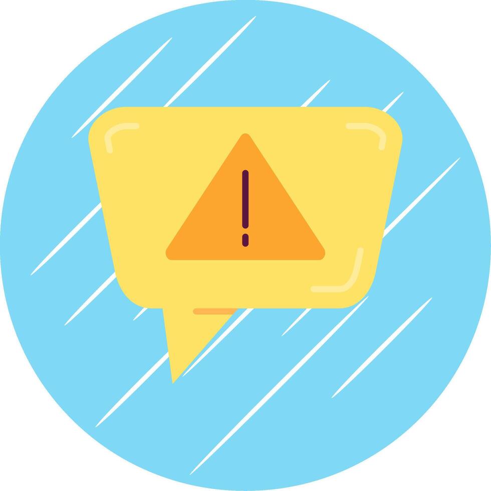 Alert Flat Blue Circle Icon vector