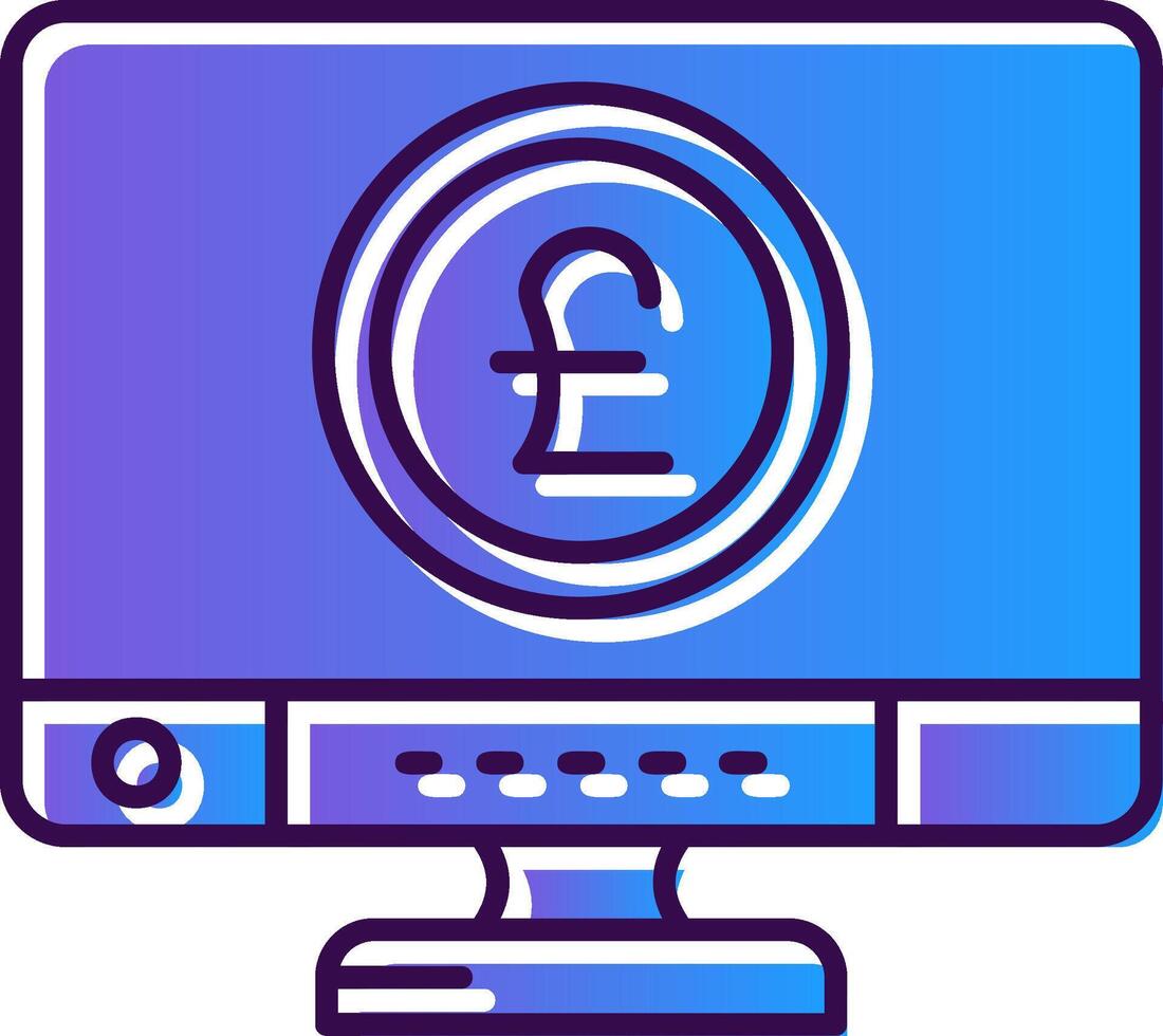 Pound Gradient Filled Icon vector