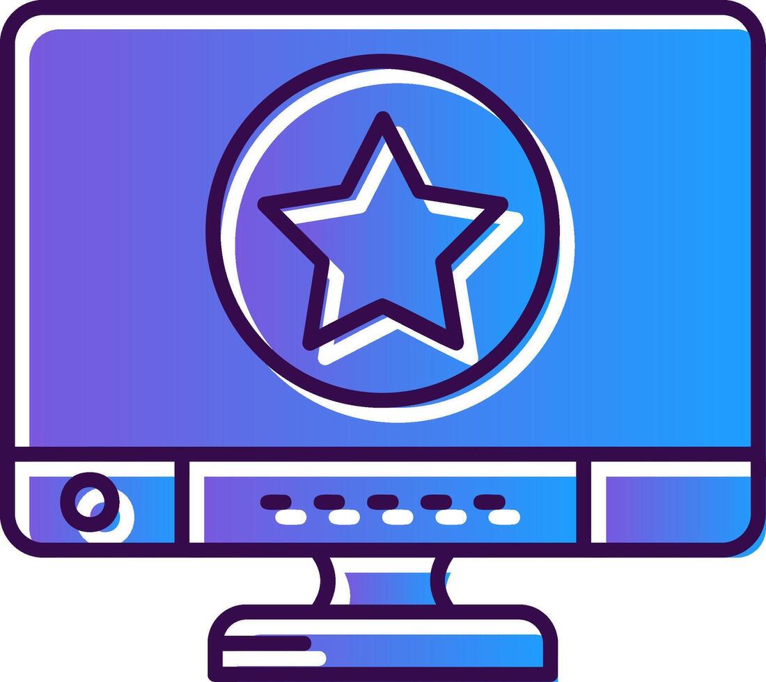 Star Gradient Filled Icon vector