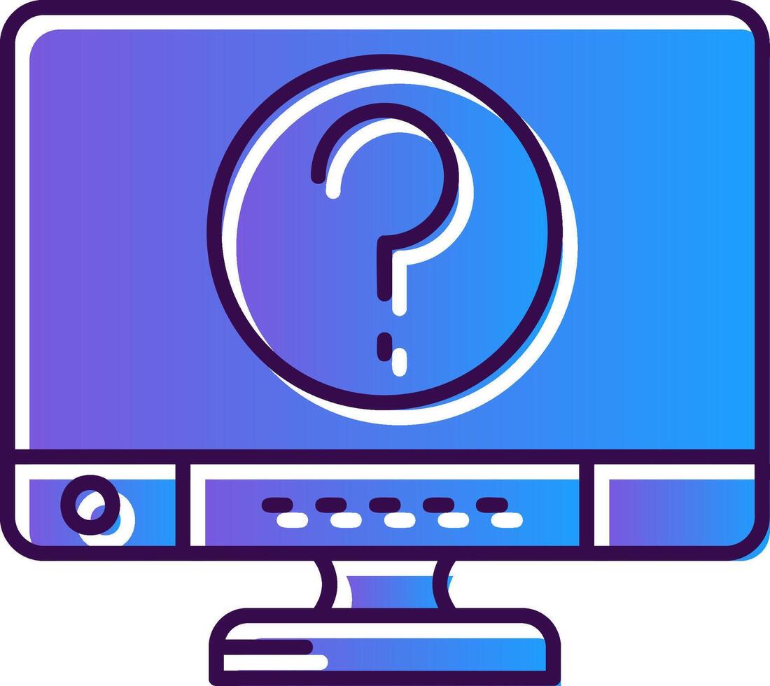 Question Gradient Filled Icon vector