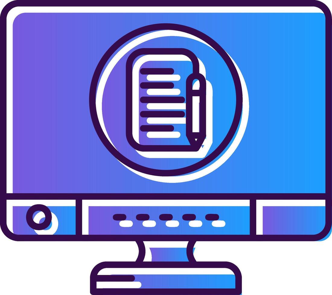 Edit Gradient Filled Icon vector