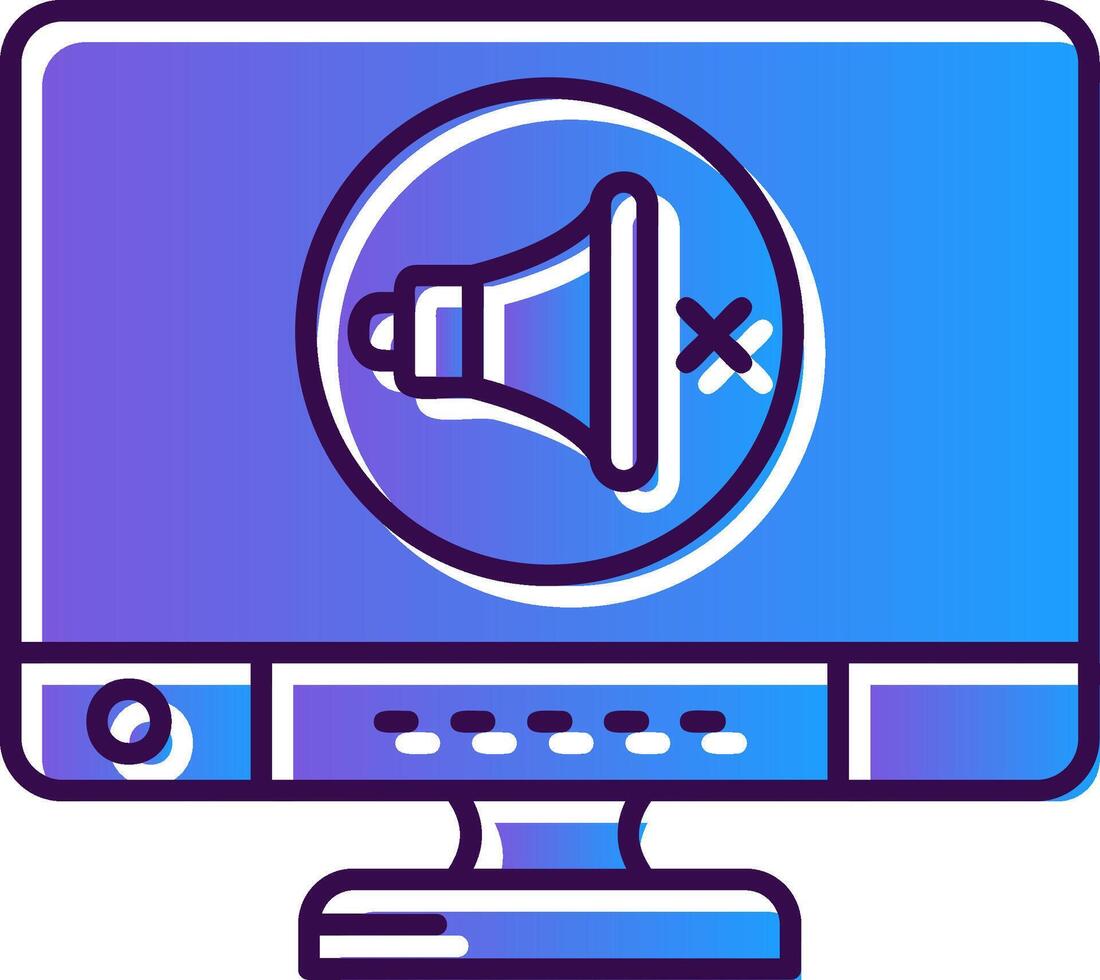 Mute Gradient Filled Icon vector