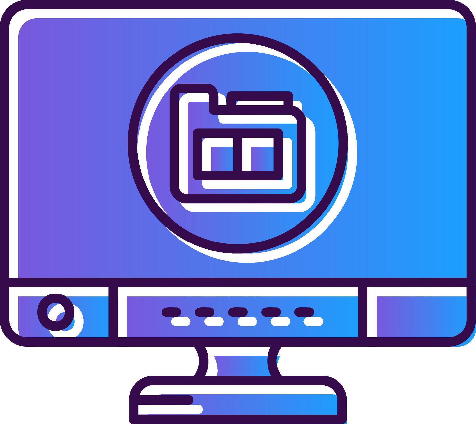 Folder Gradient Filled Icon 41680049 Vector Art at Vecteezy