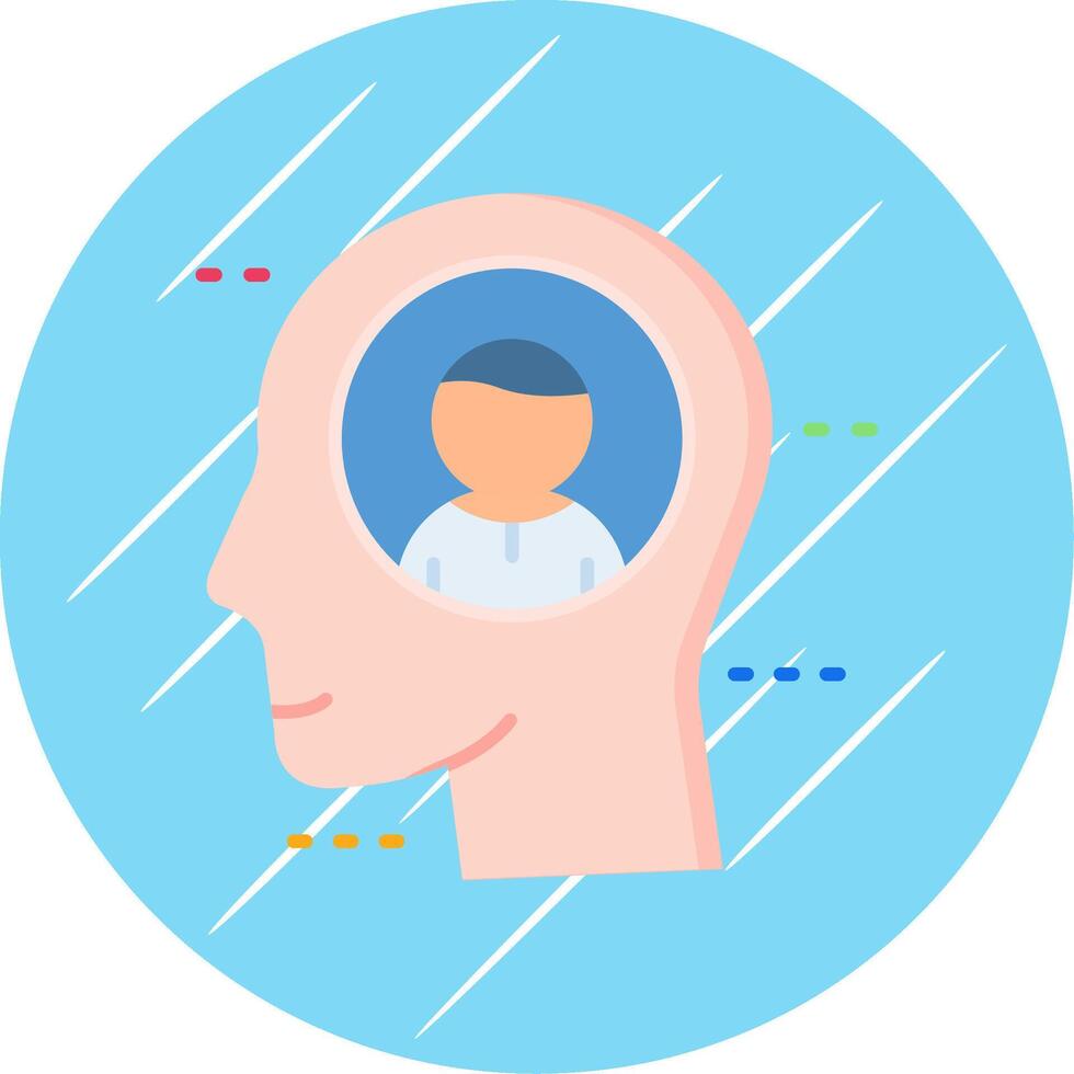 Personality Flat Blue Circle Icon vector