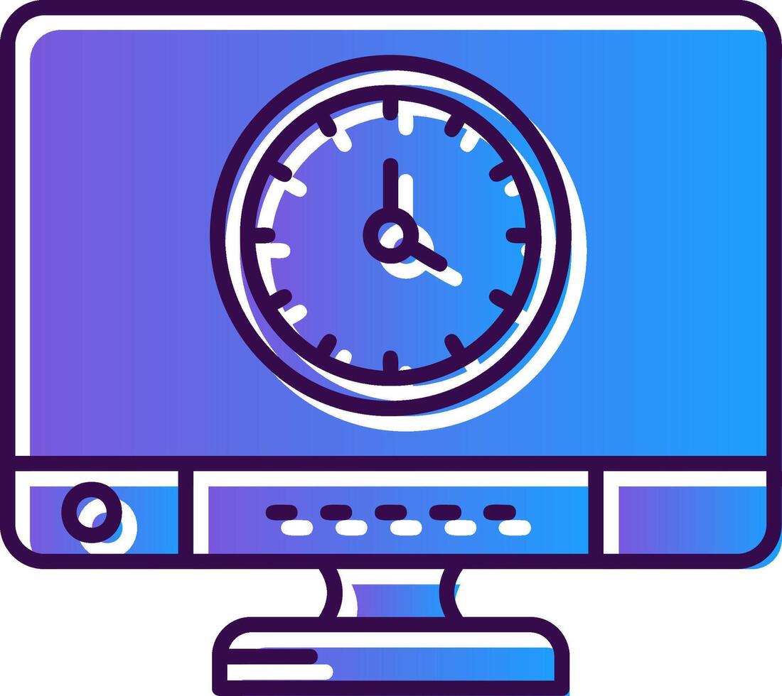 Time Gradient Filled Icon vector