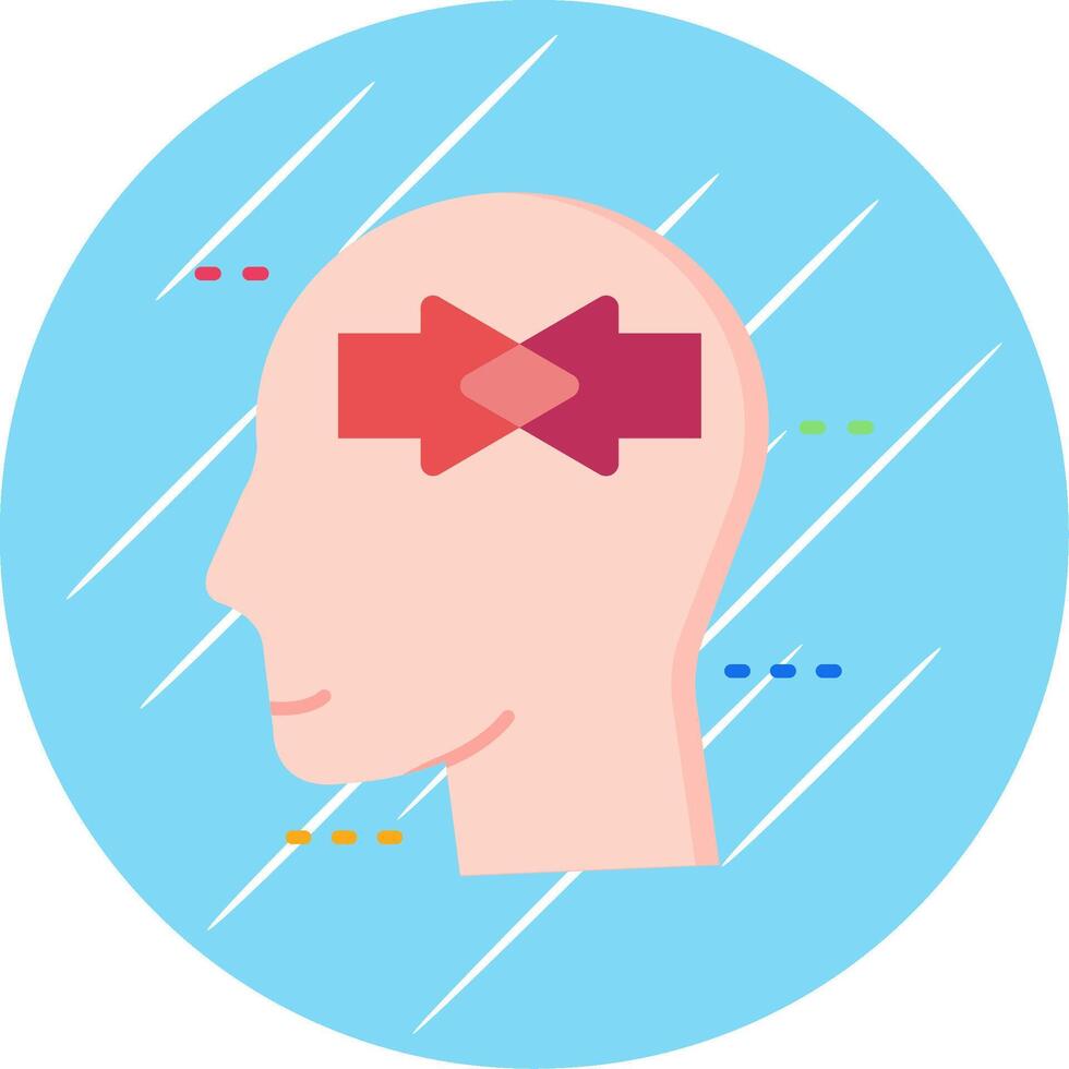 Conflict Flat Blue Circle Icon vector
