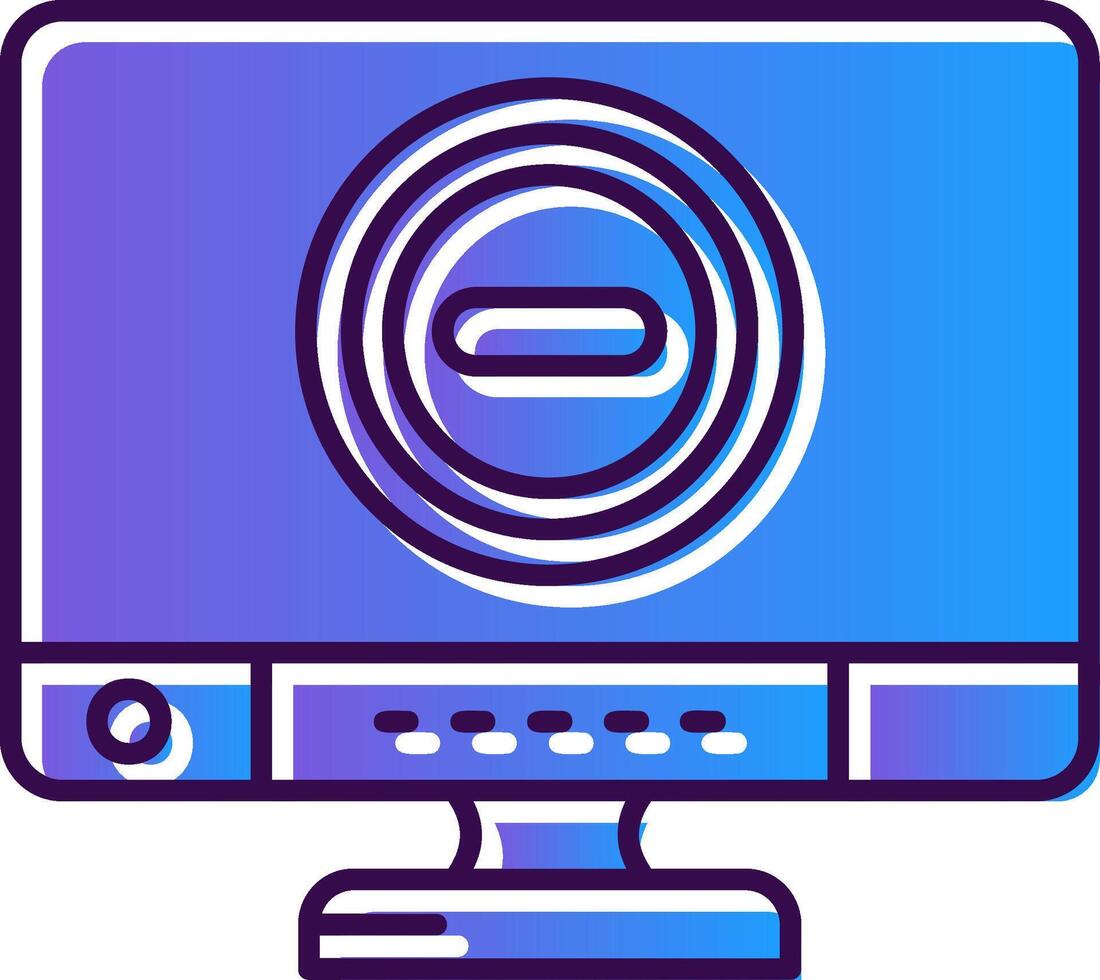 Stop Gradient Filled Icon vector