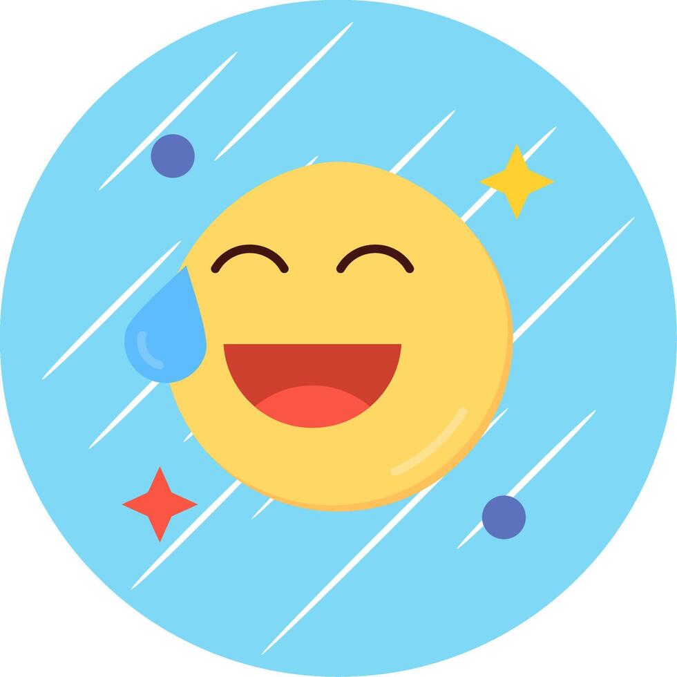 Sweat Flat Blue Circle Icon vector