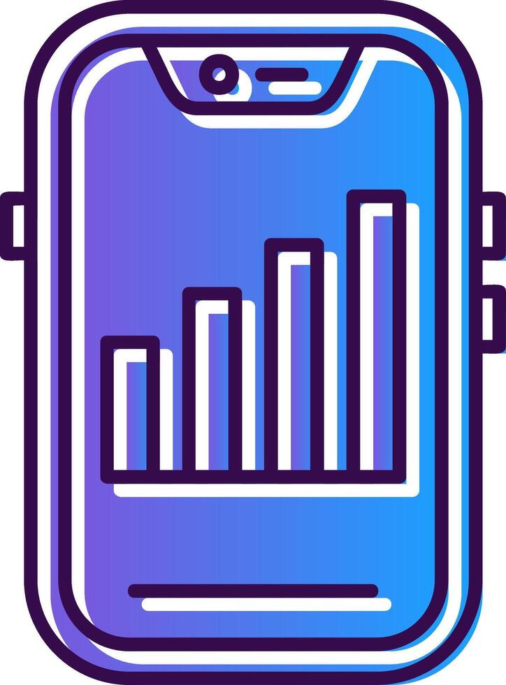 Signal Gradient Filled Icon vector