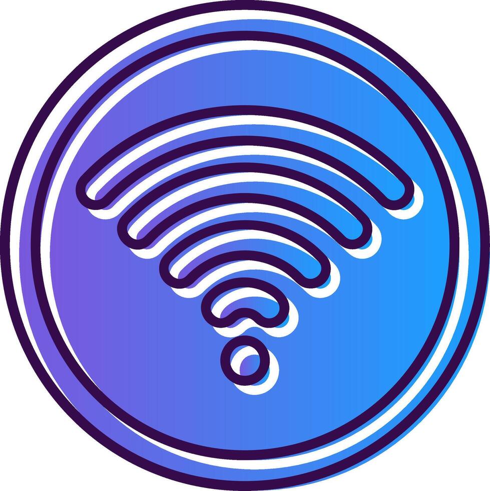 Wifi Gradient Filled Icon vector