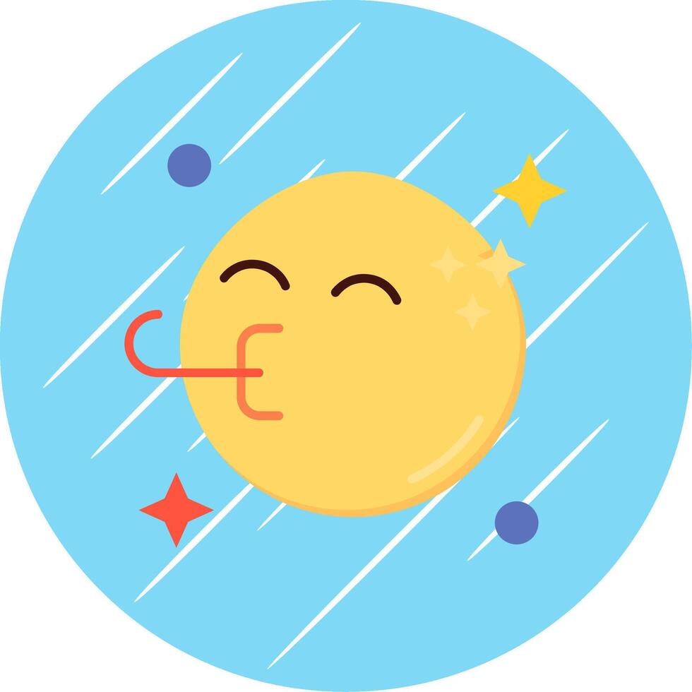 Congratulation Flat Blue Circle Icon vector