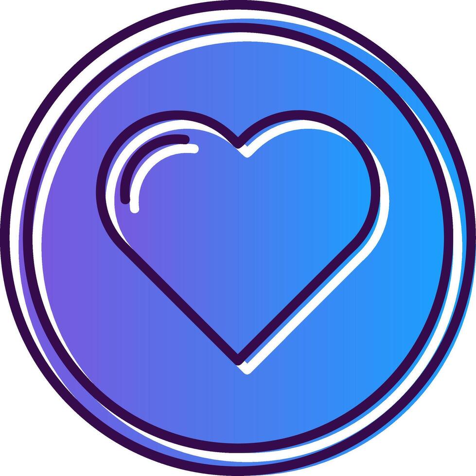 Heart Gradient Filled Icon vector
