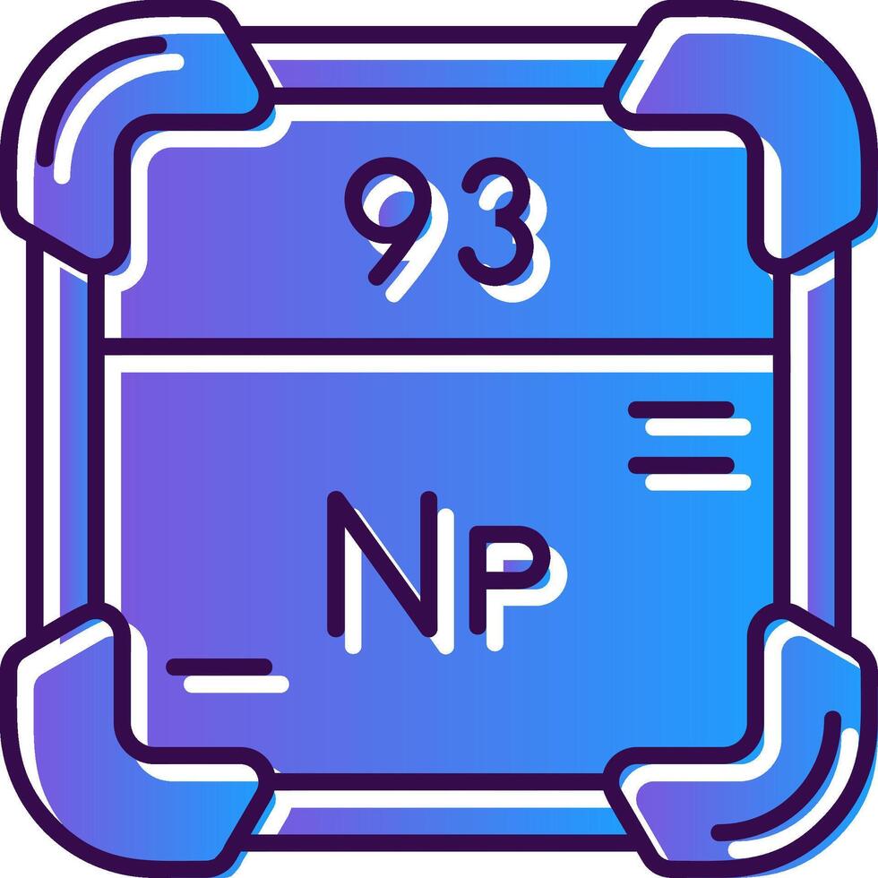 neptunio degradado lleno icono vector