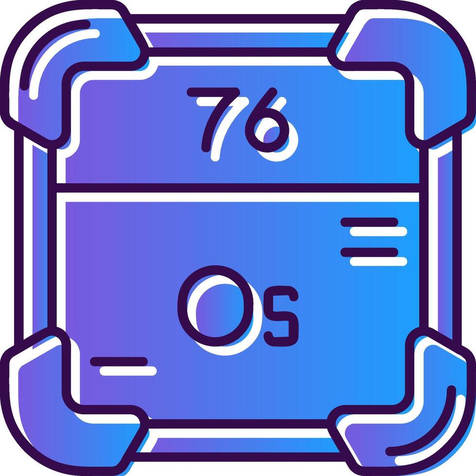 Osmium Gradient Filled Icon vector