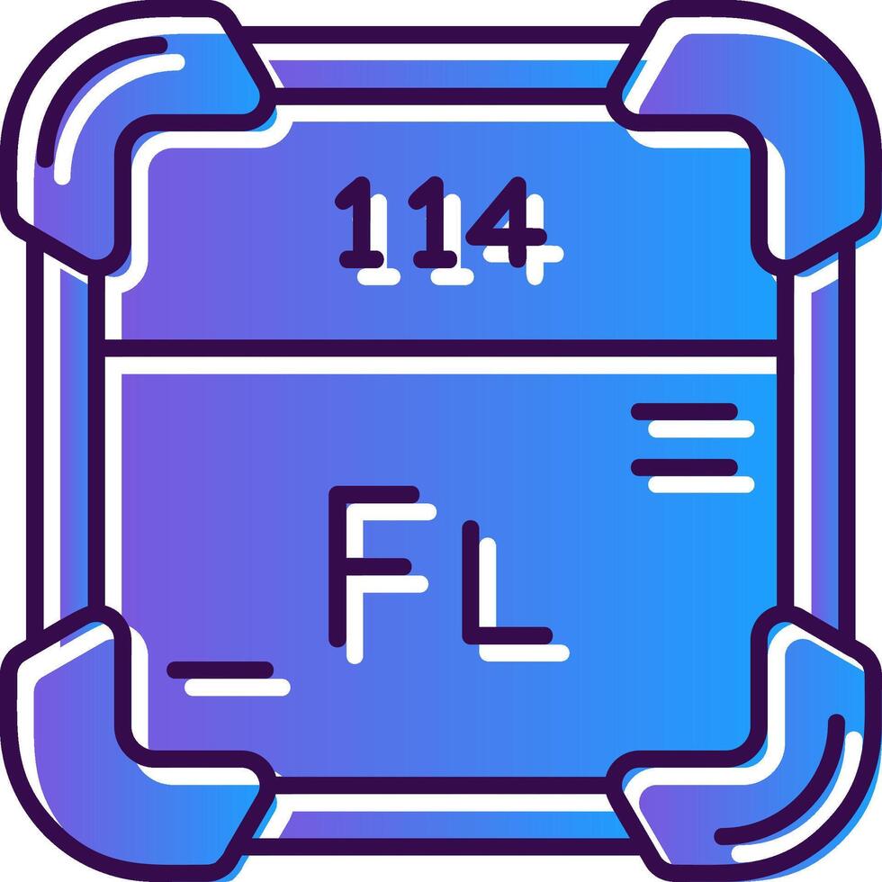 Flerovium Gradient Filled Icon vector