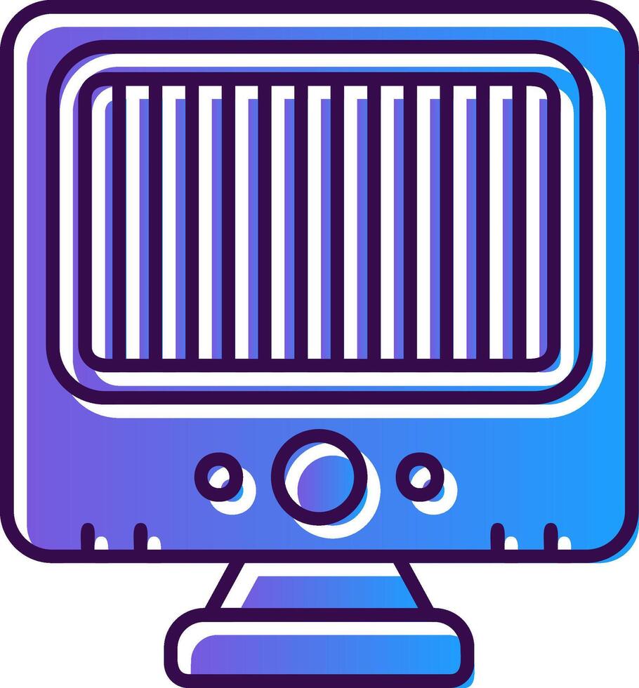 Heater Gradient Filled Icon vector