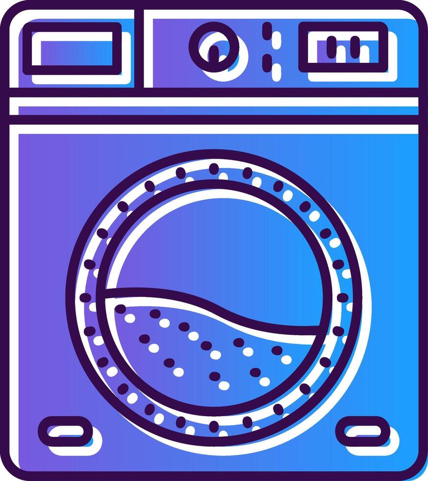 lavandería degradado lleno icono vector