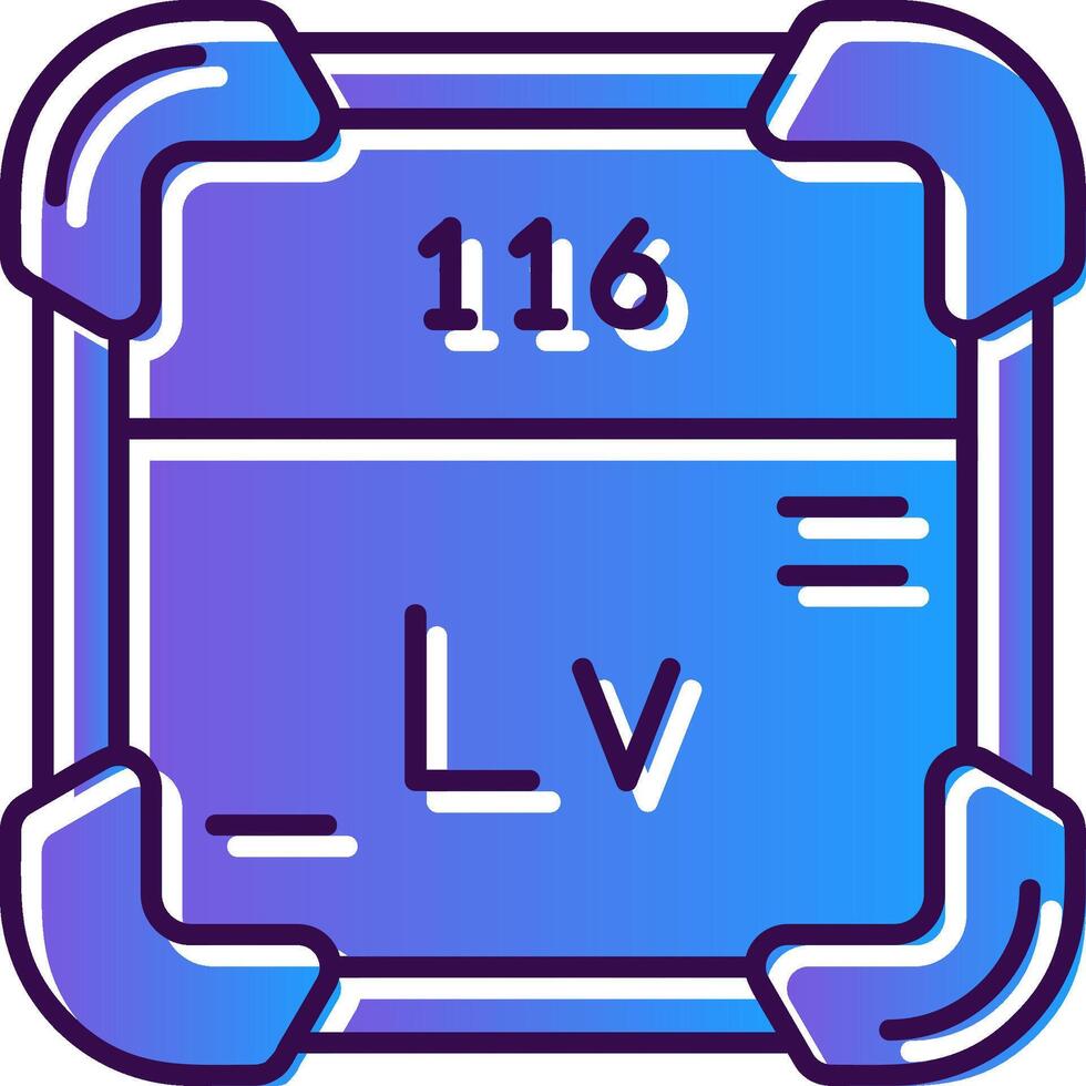 Livermorium Gradient Filled Icon vector