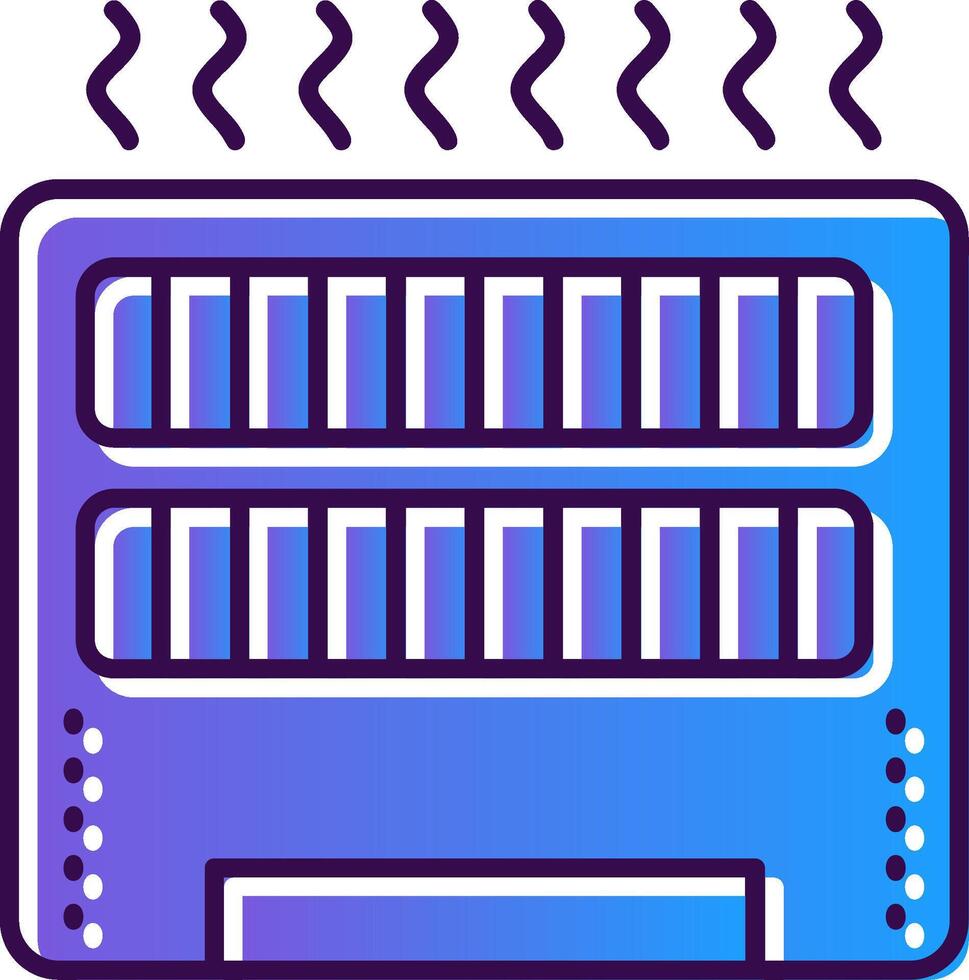 Heater Gradient Filled Icon vector