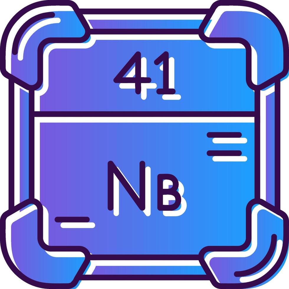 Niobium Gradient Filled Icon vector