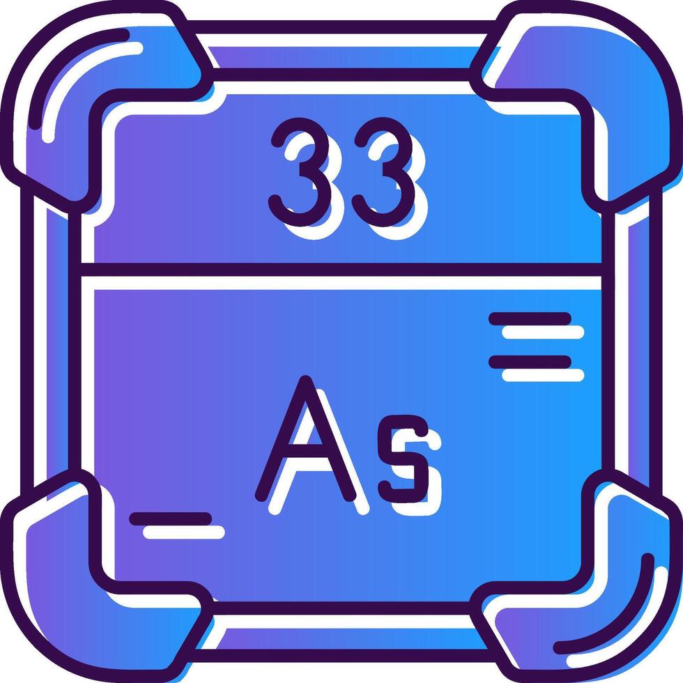 Arsenic Gradient Filled Icon vector