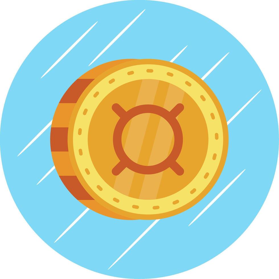 Generic Flat Blue Circle Icon vector