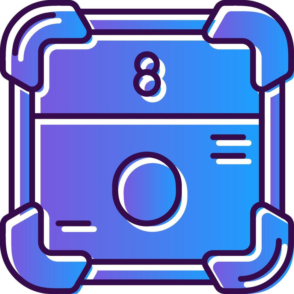 oxígeno degradado lleno icono vector