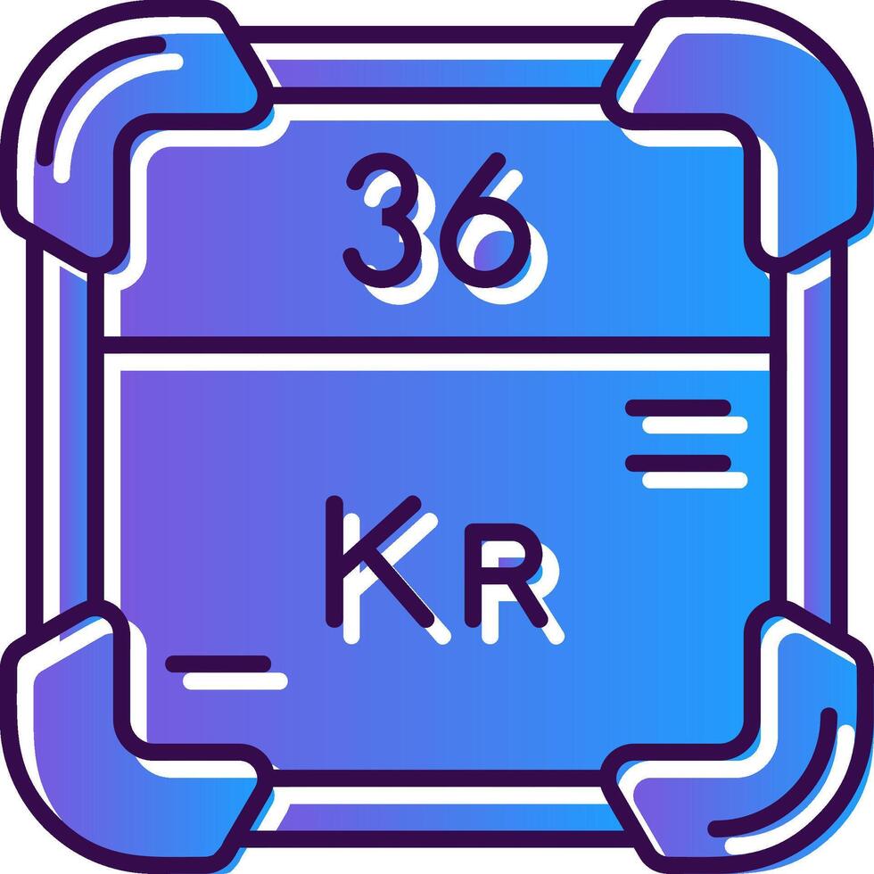 Krypton Gradient Filled Icon vector