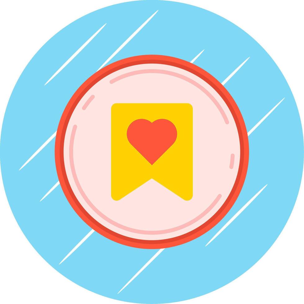 Favourite Flat Blue Circle Icon vector