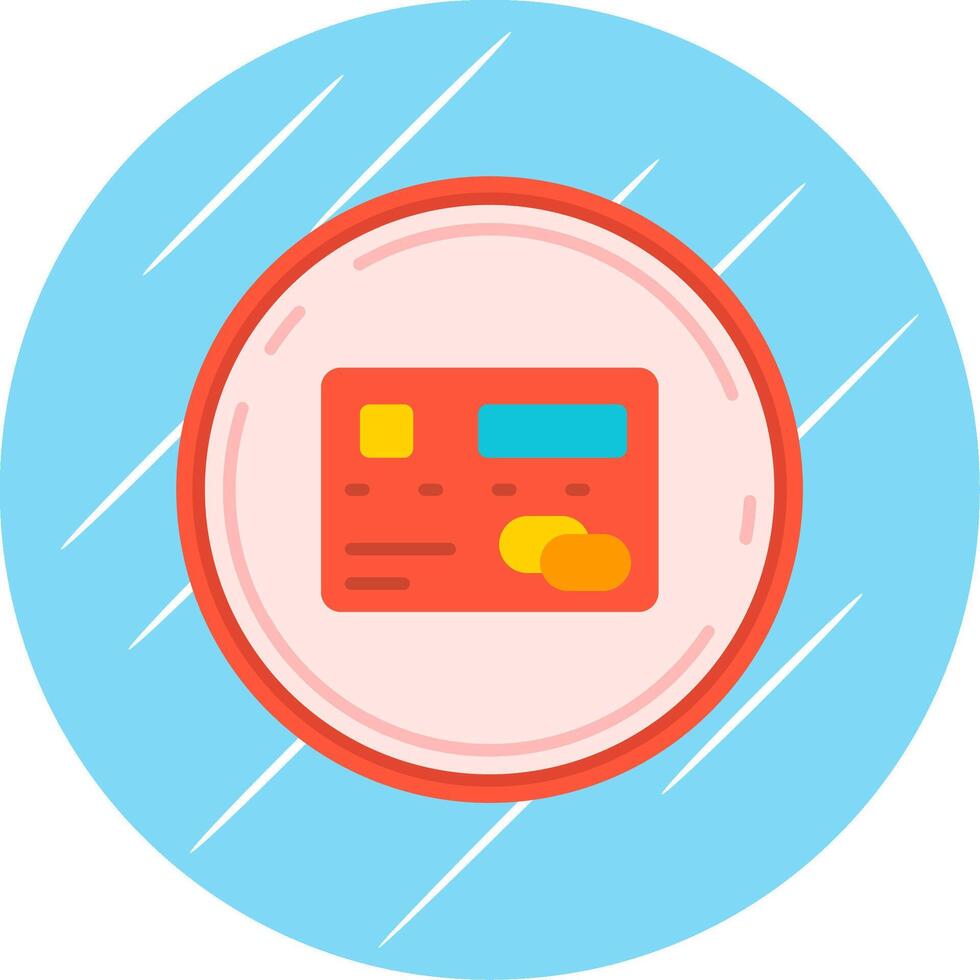 Pay Flat Blue Circle Icon vector