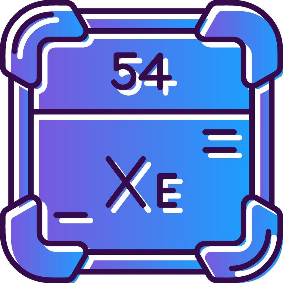 Xenon Gradient Filled Icon vector