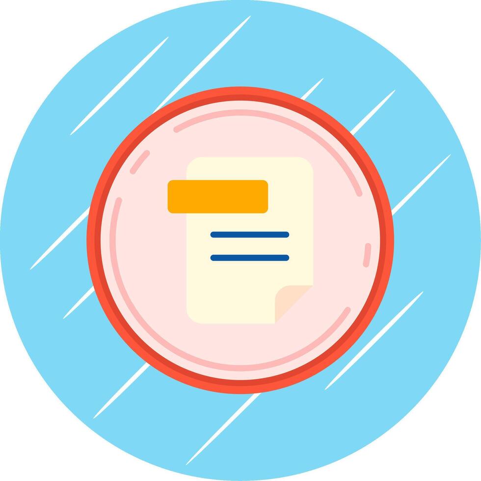 Doc Flat Blue Circle Icon vector