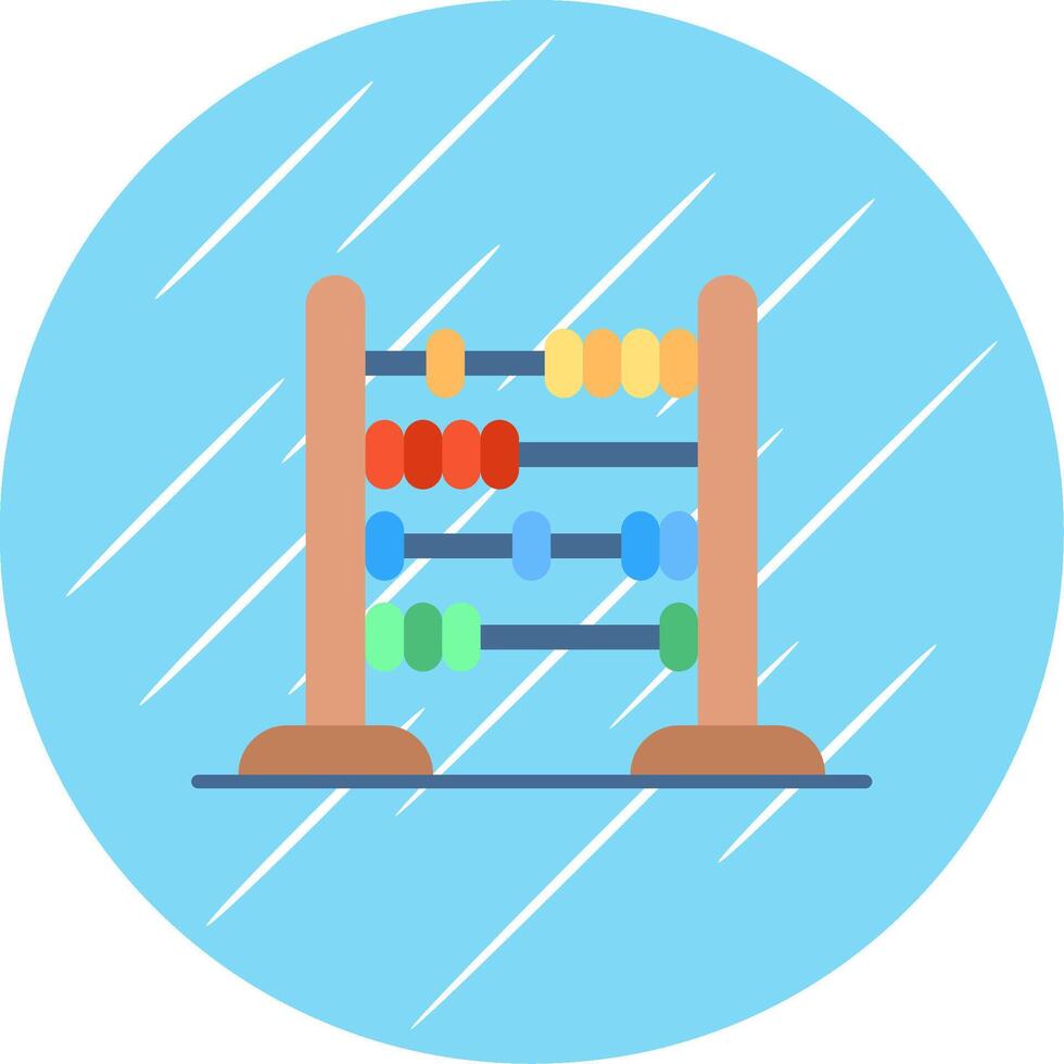 Abacus Flat Blue Circle Icon vector
