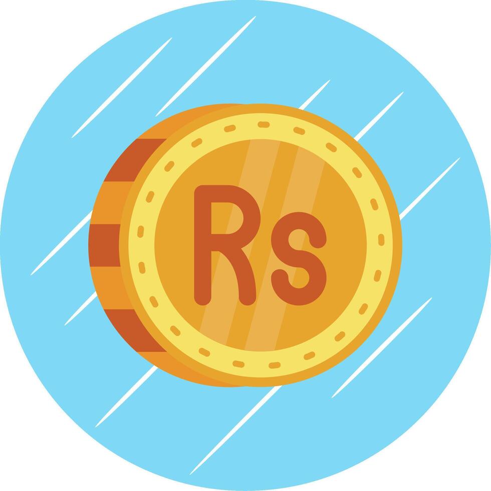 Rupee Flat Blue Circle Icon vector