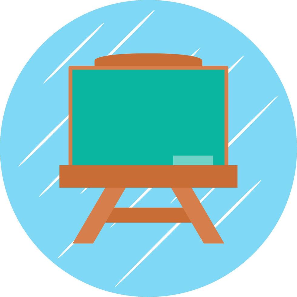 Chalkboard Flat Blue Circle Icon vector