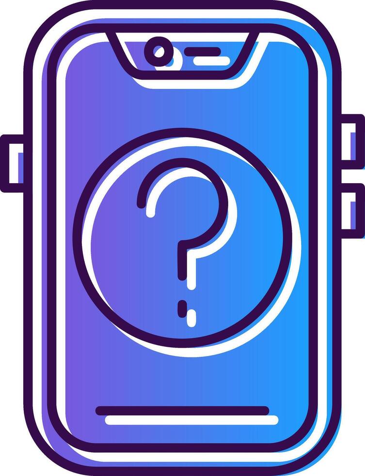 Question Gradient Filled Icon vector