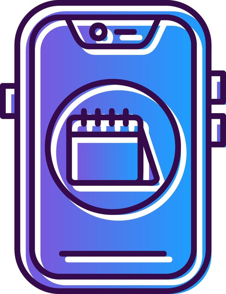 Calendar Gradient Filled Icon vector