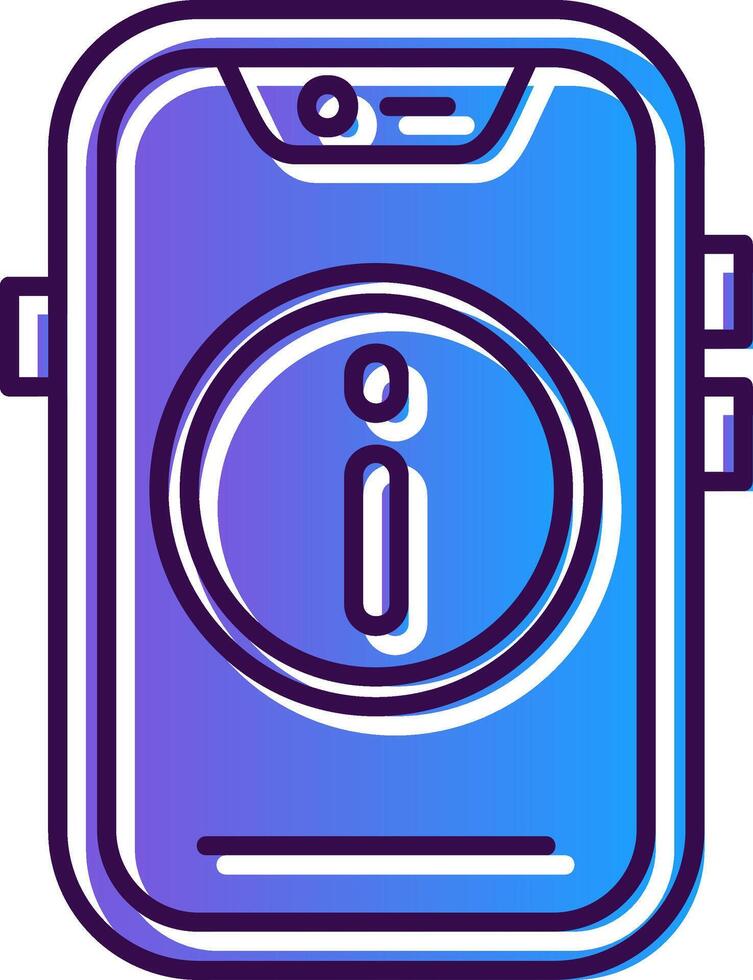 Info Gradient Filled Icon vector