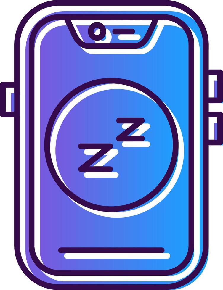 dormir degradado lleno icono vector