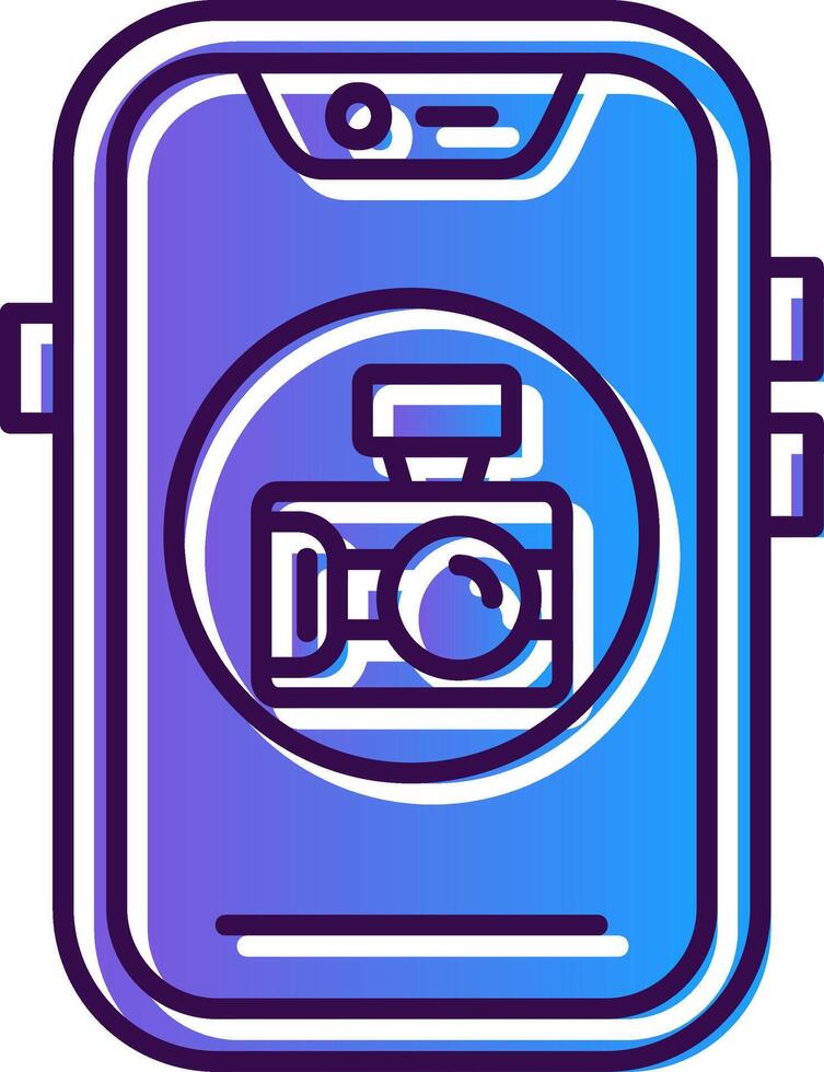 Camera Gradient Filled Icon vector