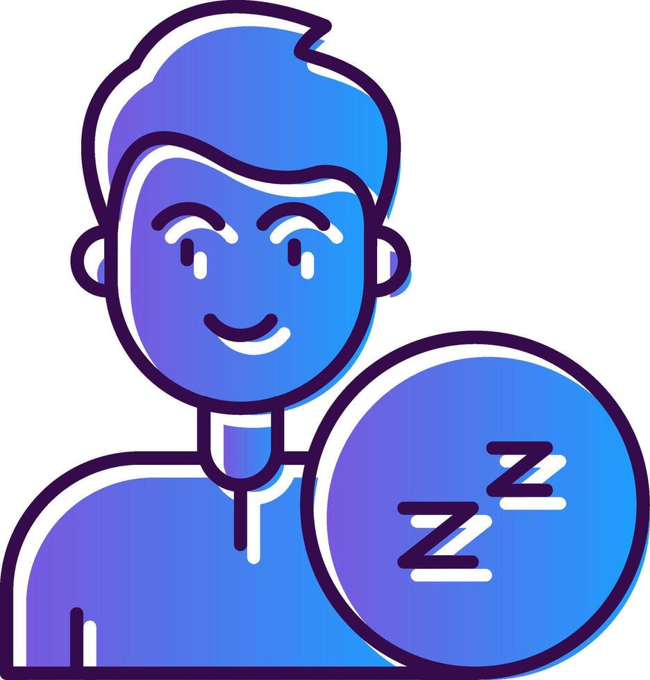 dormir degradado lleno icono vector