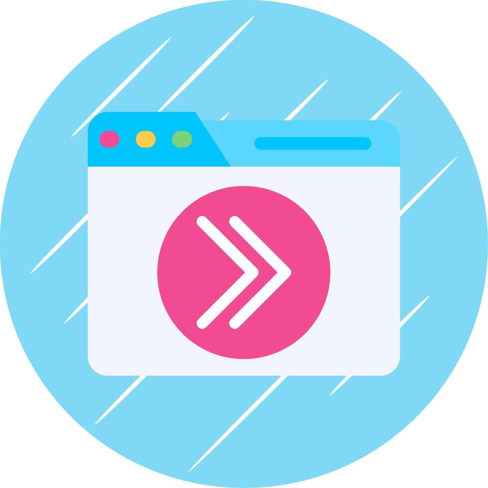 Next Flat Blue Circle Icon vector