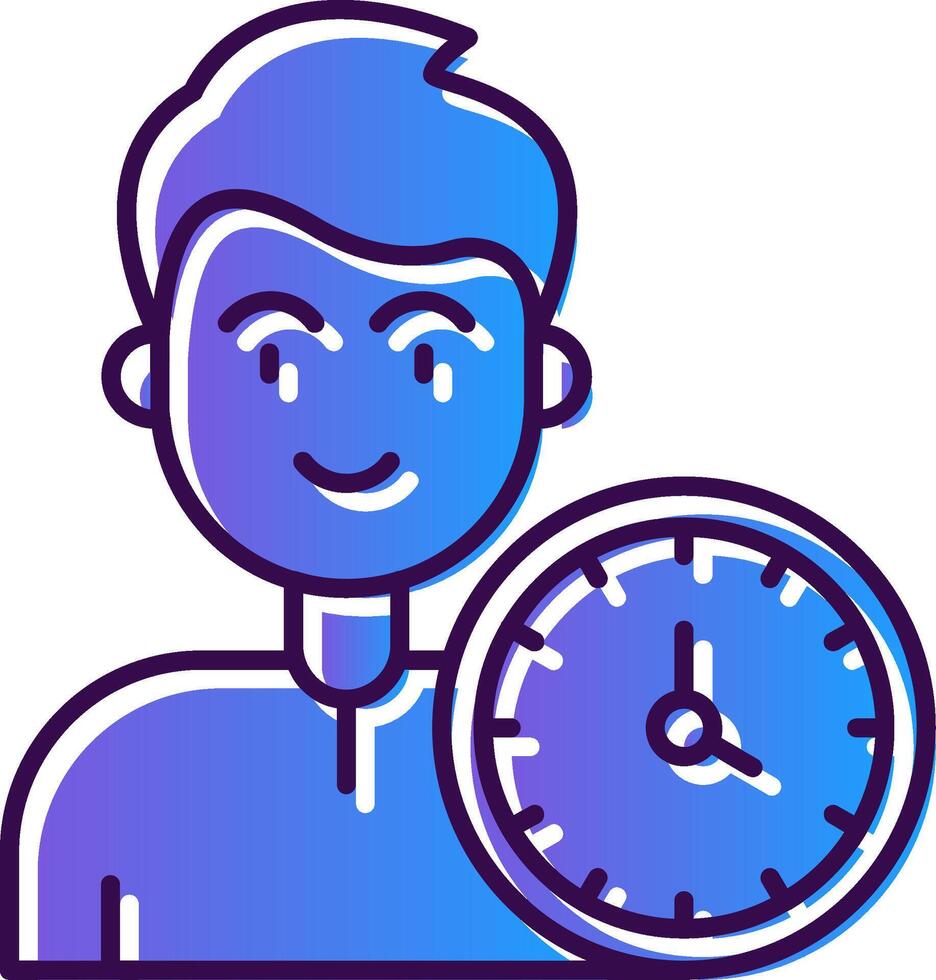 Time Gradient Filled Icon vector